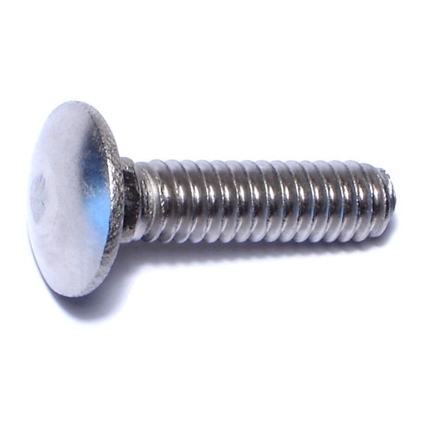 Midwest Fastener 1/4"-20 x 1" 18-8 Stainless Steel Coarse Thread Carriage Bolts 10PK 64982
